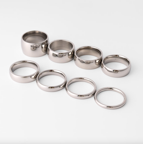 Gleaming Steel Ring Blanks