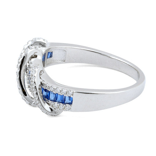 Elegant Twisted Sapphire Ring