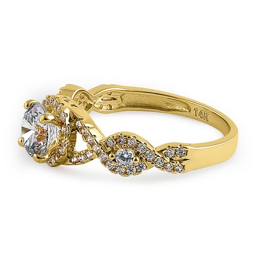 Golden Halo Eternity Ring
