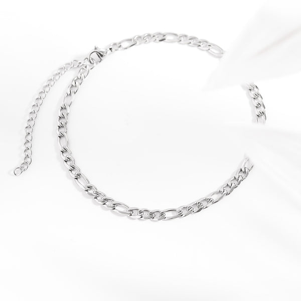 Elegant Steel Figaro Bracelet