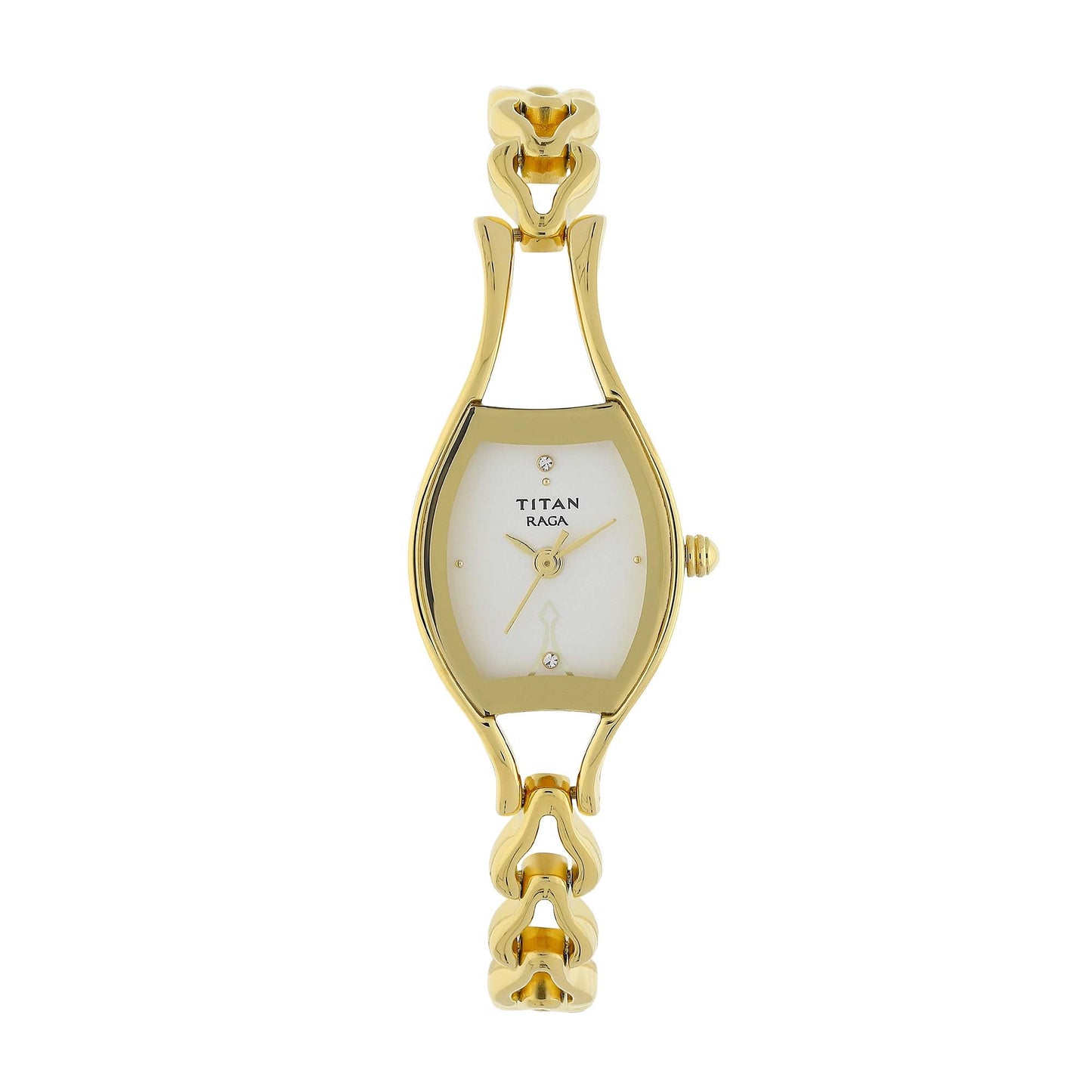 Titan Quartz Analog White Dial Watch for Women