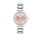 Titan Quartz Multifunction Pink Dial Stainless Steel Strap Watch for Women