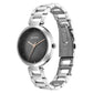 Titan Workwear Quartz Analog Black Dial Silver Stainless Steel Strap Watch for Women