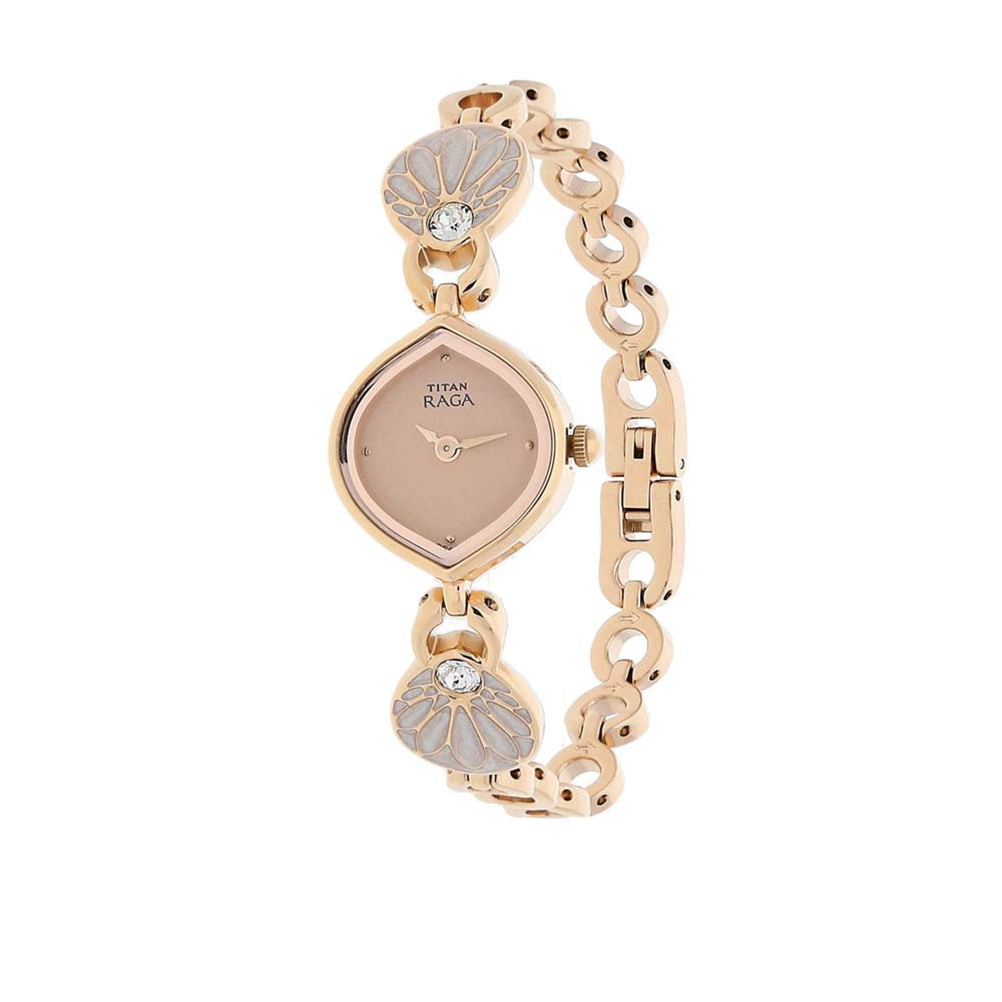 Titan Raga Pink Dial Analog Metal Strap watch for Women