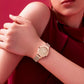 Titan Sparkle Beige Dial Analog Multi Function Watch for Women