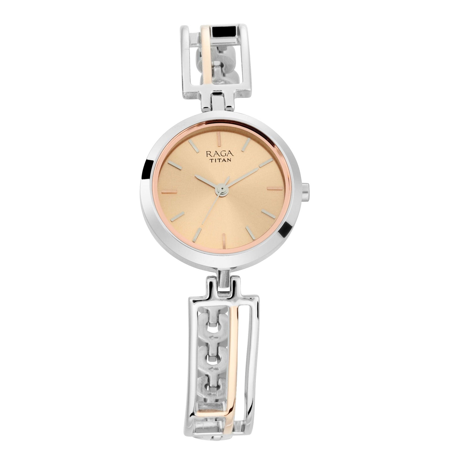 Titan Raga Viva Rose Gold Dial Women Watch With Metal Strap