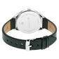 Workwear Silver Dial Green Leather Strap Watch
