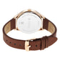 Workwear Silver Dial Brown Leather Strap Watch
