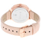 Workwear Rose Gold Dial Red Leather Strap Watch