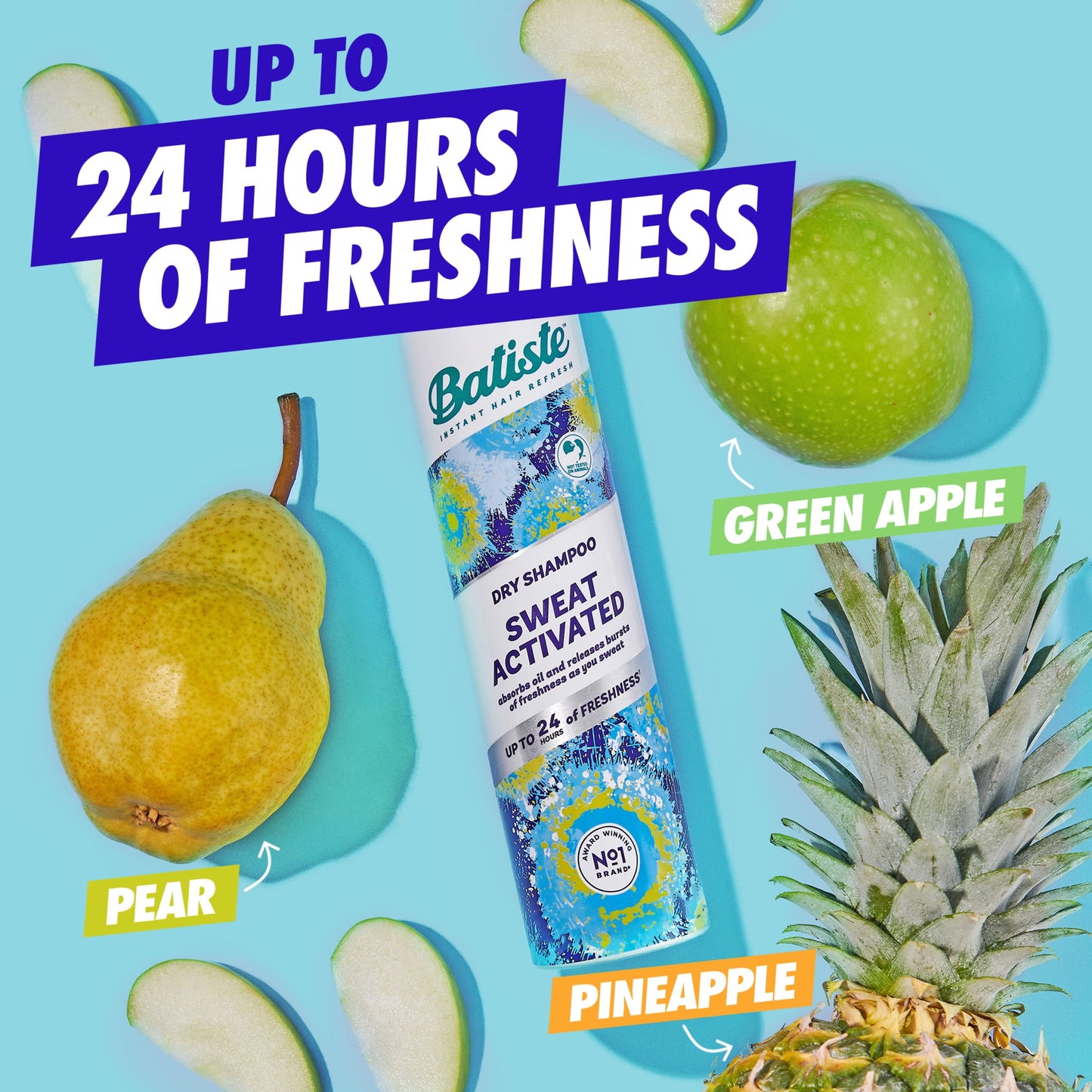 Batiste Sweat Activated Dry Shampoo, Absorbs Oil & Helps Reduce Sweat Buildup, Mini 1.06 oz