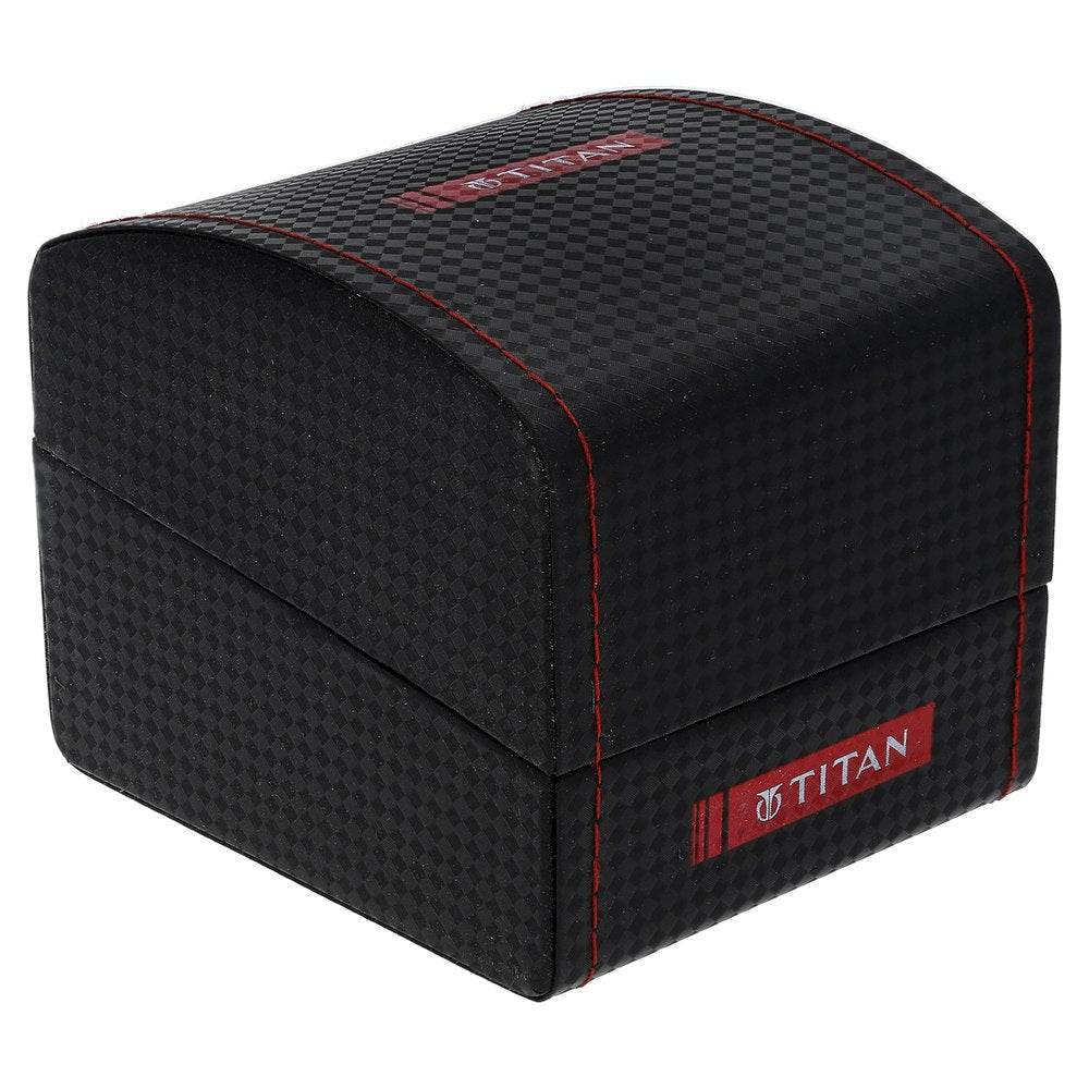 Titan Quartz Analog Black Dial Metal Strap Watch for Women