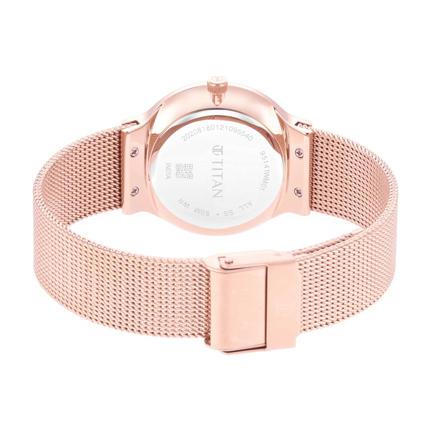 Titan Slimline Silver Dial Women Watch With Stainless Steel Strap