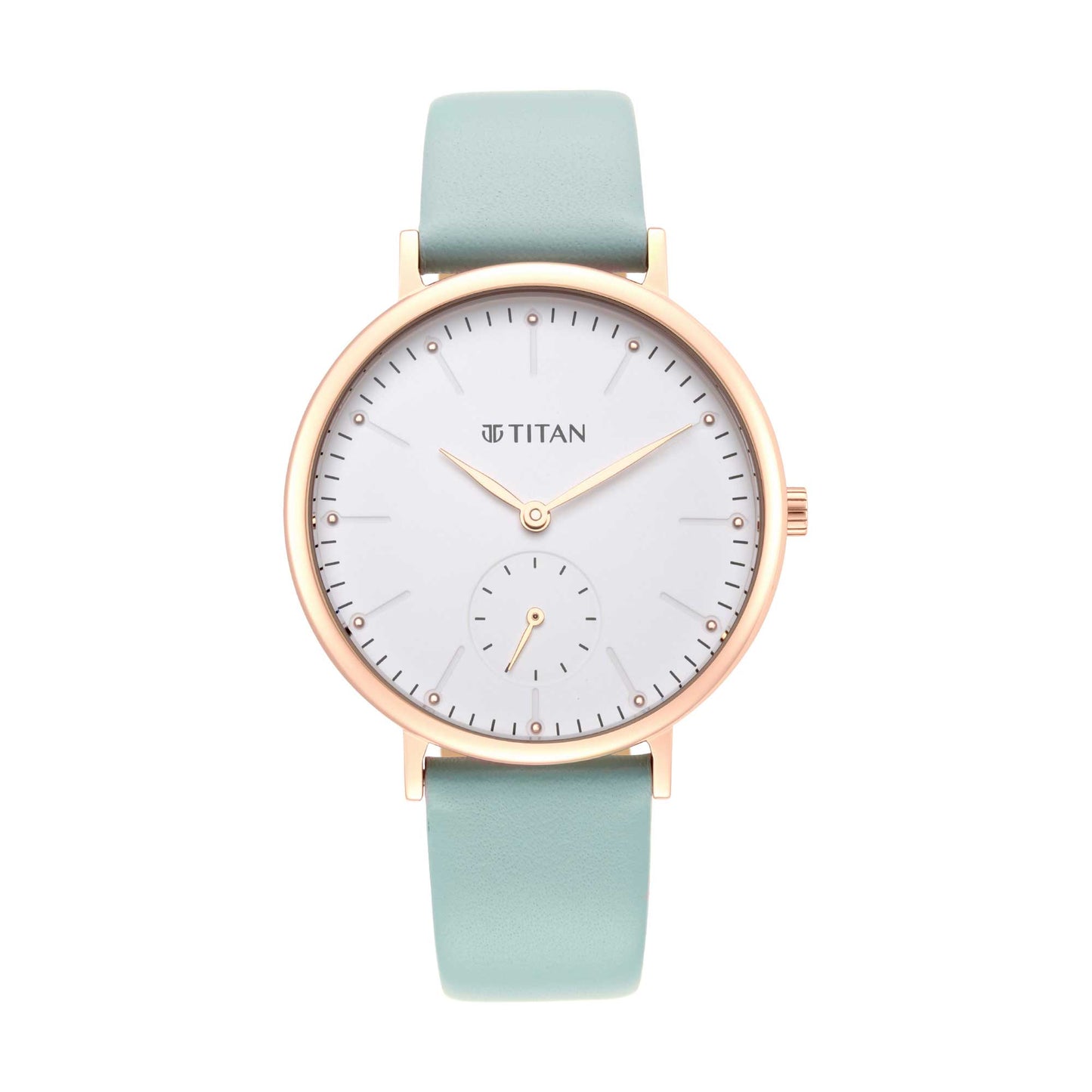 Titan Slimline White Dial Analog Leather Strap Watch for Women