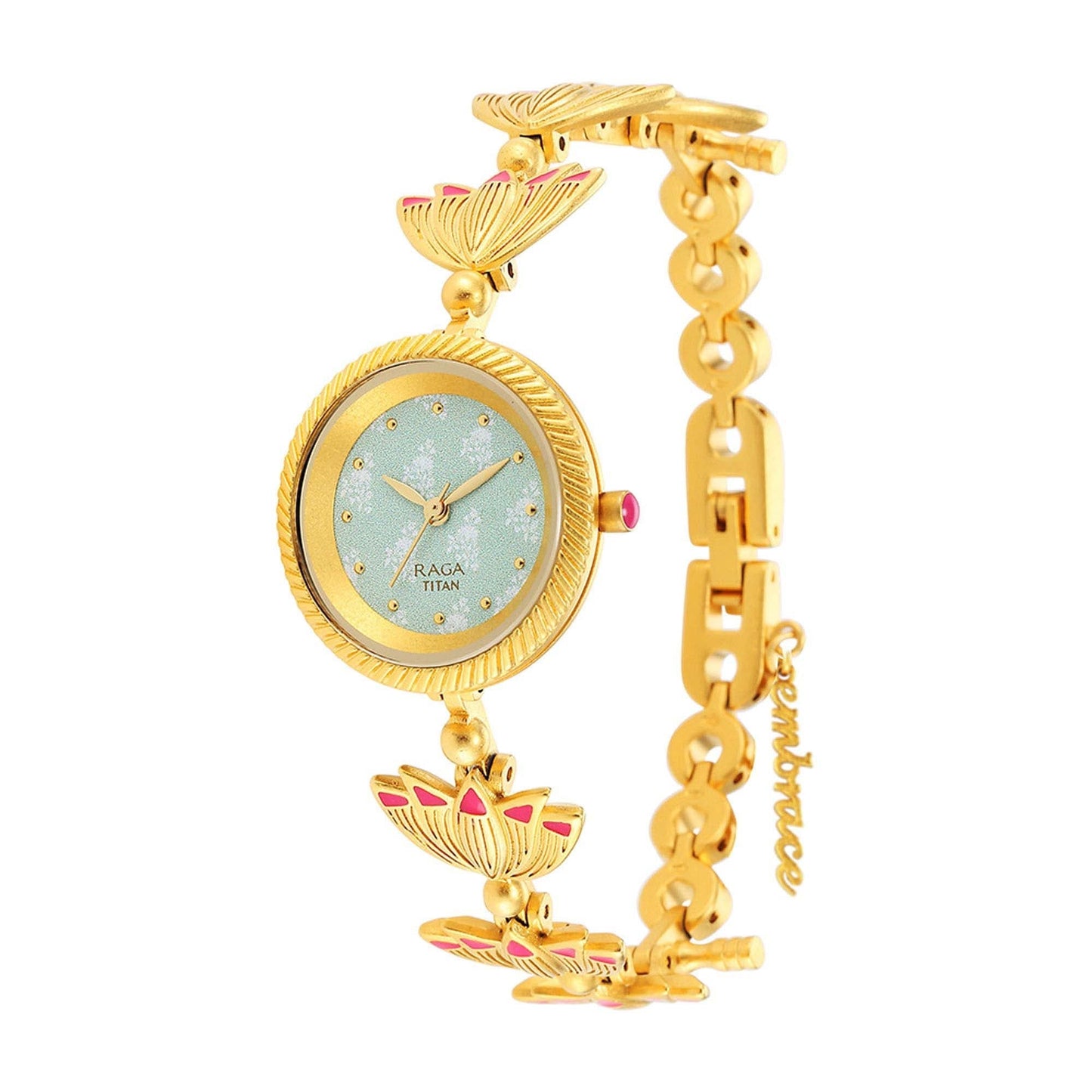 Titan Raga X Masaba Green Dial Analog Steel and Metal Strap watch for Women