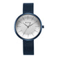 Titan Slimline Quartz Analog White Dial Blue Stainless Steel Strap Watch for Women