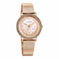 Titan Purple Style Up Quartz Analog Pink Dial Stainless Steel Strap Watch for Women