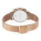 Titan Purple Style Up Quartz Analog Pink Dial Stainless Steel Strap Watch for Women