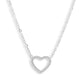 Crystal Heart Outline Necklace