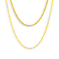 Layered Snake & Bead Chain Necklace