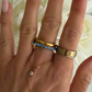 Frosted Charm Stacked Ring
