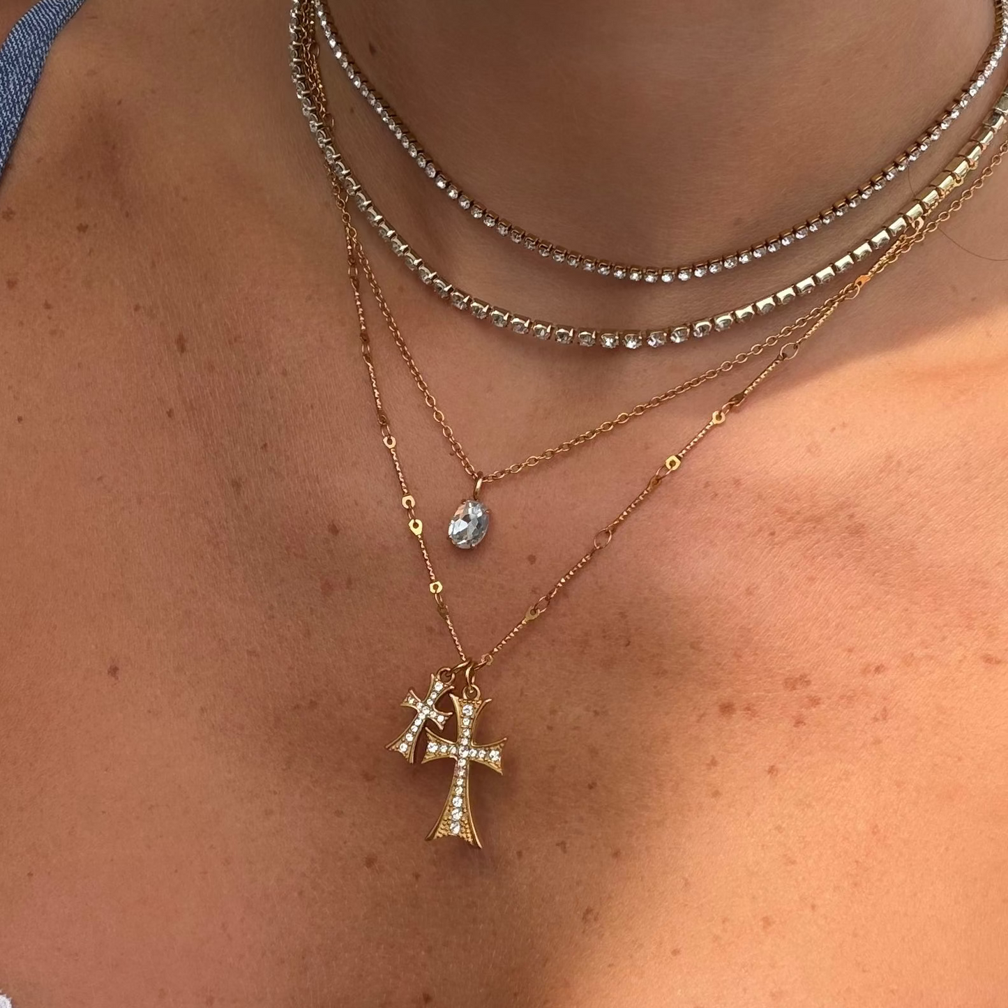 Double Cross Me Necklace