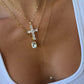 Heavenly Glow Cross Necklace