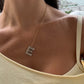 Pave Bubble Letter Necklace