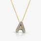 Pave Bubble Letter Necklace