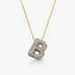 Pave Bubble Letter Necklace