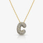 Pave Bubble Letter Necklace