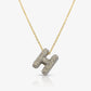 Pave Bubble Letter Necklace