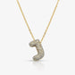 Pave Bubble Letter Necklace