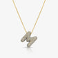 Pave Bubble Letter Necklace