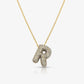 Pave Bubble Letter Necklace