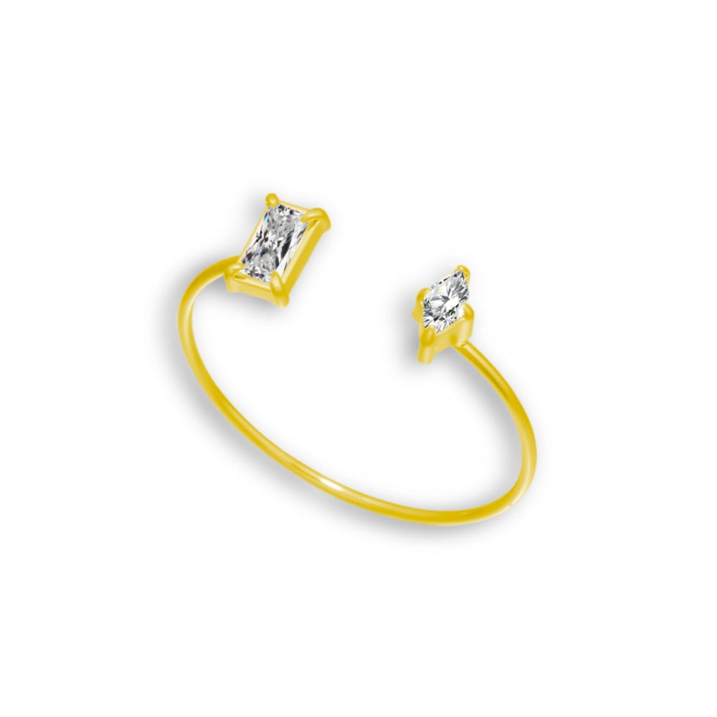 Frosted Duet Ring