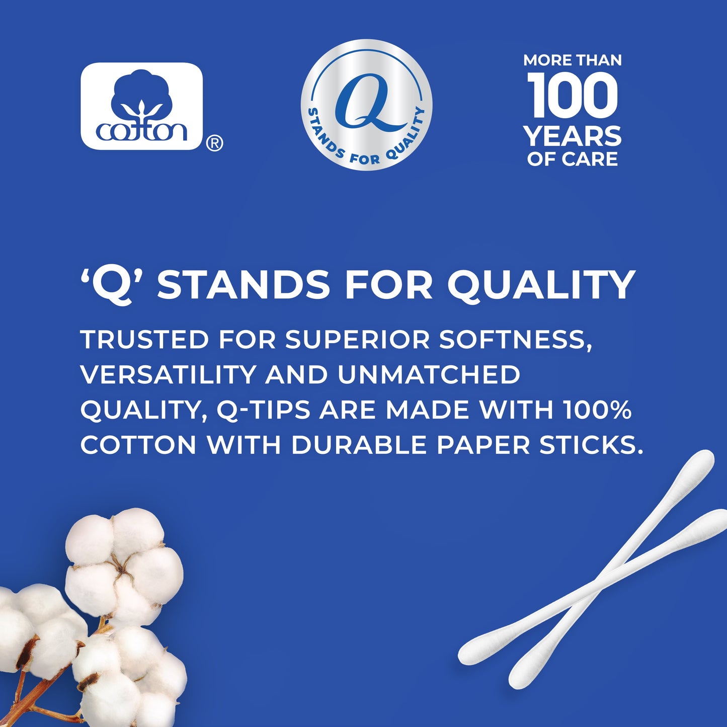Q-tips Cotton Swabs, Original, For Home, First Aid and Beauty, 100% Cotton, 500 Count