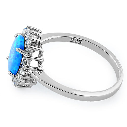 Sparkling Blue Opal Ring