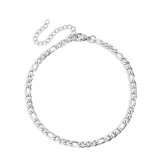 Elegant Steel Figaro Bracelet